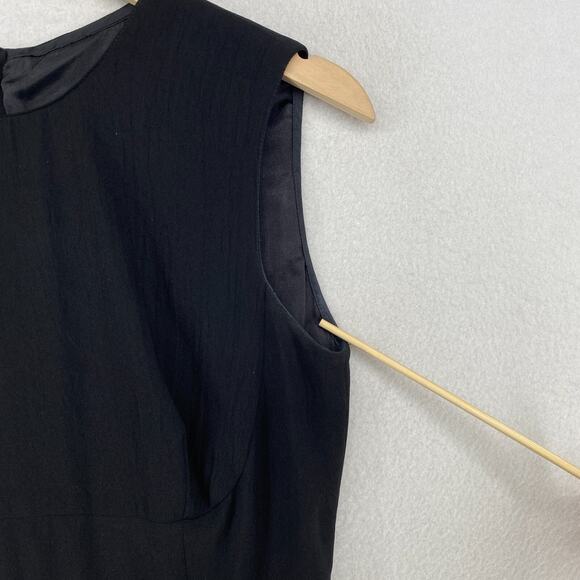 PRADA MILANO Dress 42 S Silk Blend Sheath Sleeveless Career Workwear Black - Picture 7 of 15